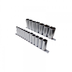 Juego 19 llaves vasos 1/2 largos 6 caras 10-32 mm