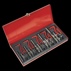 Juego 130 piezas para reparar roscas insertadas m5 - m12