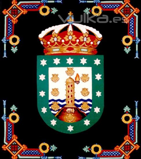 Escudo Prov. de Corua.-Propiedad del Concello de Ortigueira