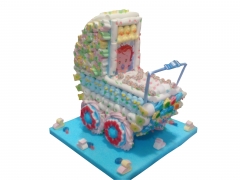 Carrito de bebe de golosinas