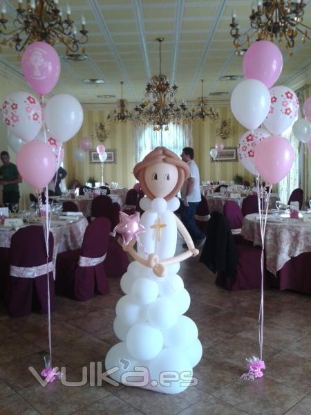 Mueca de globos para comunin