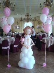 Muñeca de globos para comunión