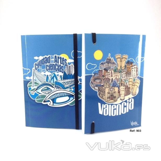 libreta notas 14.5 x 10cm Valencia el carmen y Valencia CAC. Souvenirs Valentia