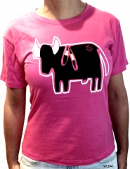 Camiseta toro rosa de valentia souvenirs
