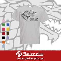 Camiseta de la casa stark, disponible en plotterplus y en nuestra tienda online