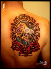 Psychobilly, la lucha tattoo,el ejido,almeria,skull,calavera,mexicanskull,fatchivo,rock and roll,tat