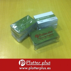 Tarjetas de visita impresas en plotterplus a 4+4 tintas para distribucion de herbalife