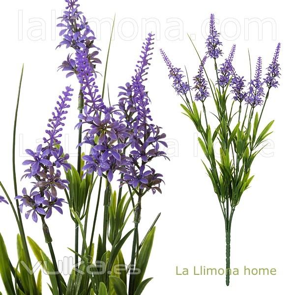 Planta flores bush vernica artificial violeta 45 1 - La Llimona home