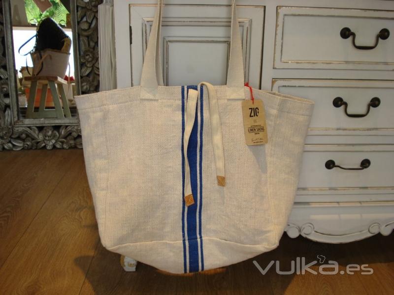 BOLSA DE LINO Y CAÑAMO DE ZIG BARCELONA EN ZAP ZAP (MODELO BARLEY)