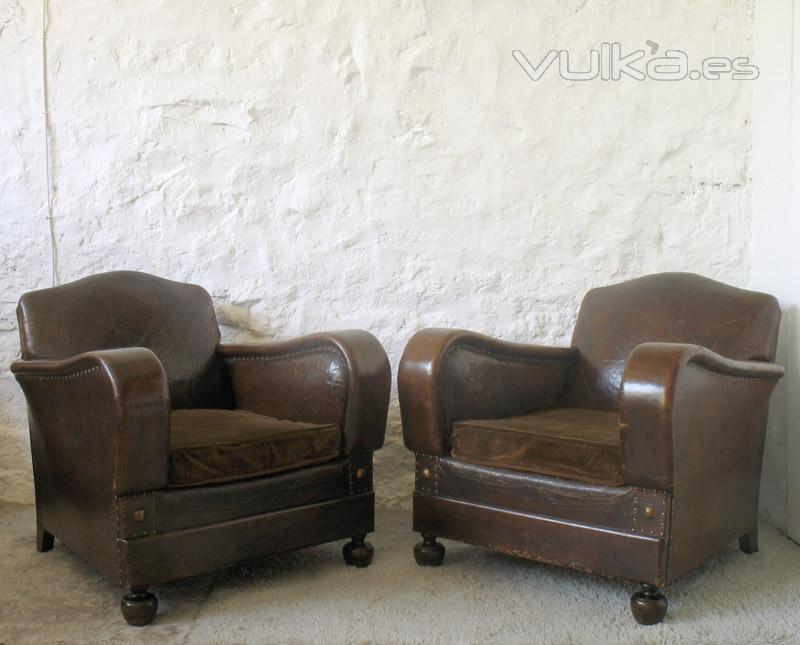 Babia bazar vintage :: Pareja de sillones Club aos 30 :: www.babia.info 