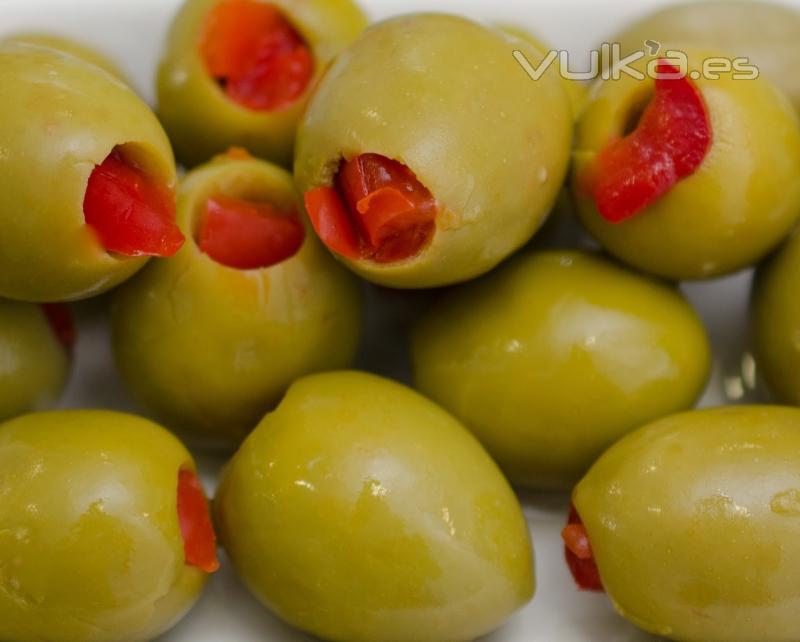 Aceitunas Gordal rellenas de pimiento