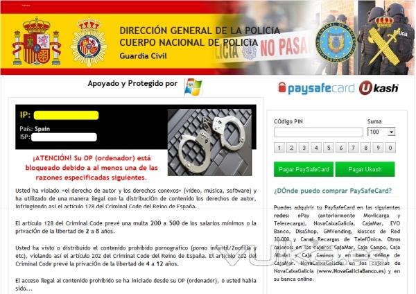 Eliminacin y limpieza de virus informtico, Virus de la policia, Malware, ordenador con publicidad.