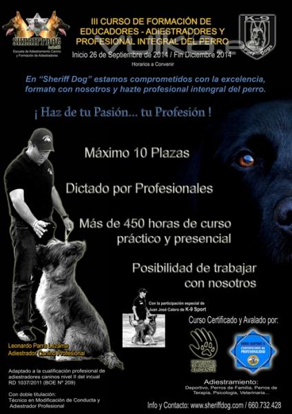 Curso formacin adiestradores-educadores caninos.