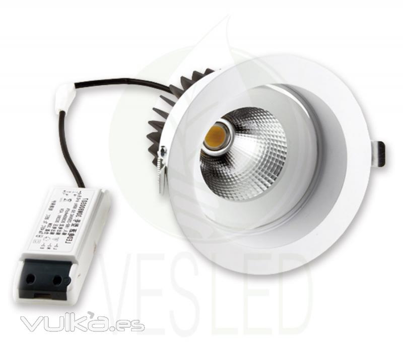 Lmpara empotrable de 30W ideal para comercios