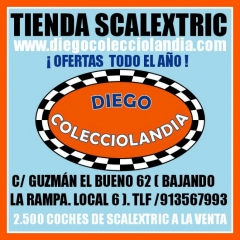 Tienda scalextric madrid, www.diegocolecciolandia.com , juguetera scalextric madrid,barcelona,slot