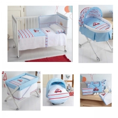 Textil para cuna, minicuna o maxicuna en color azul