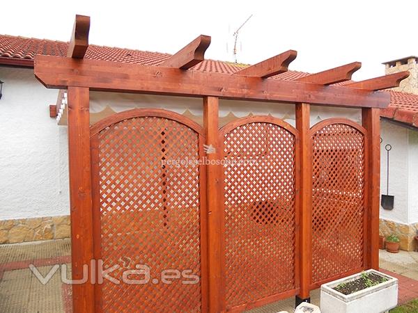 Celosías de madera para terraza y jardín Madrid/Toledo, PERGOLAS EL BOSQUE