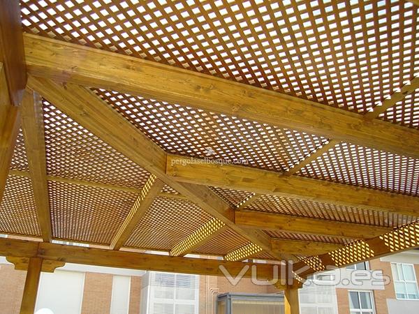 Celosías de madera para terraza y jardín Madrid/Toledo, PERGOLAS EL BOSQUE