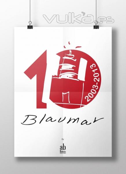 Diseo de un logotipo conmemorativo de 10 aniversario.