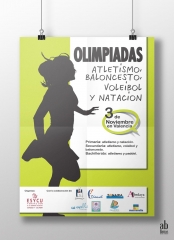 Cartel informativo para olimpiadas entre asociaciones culturales.