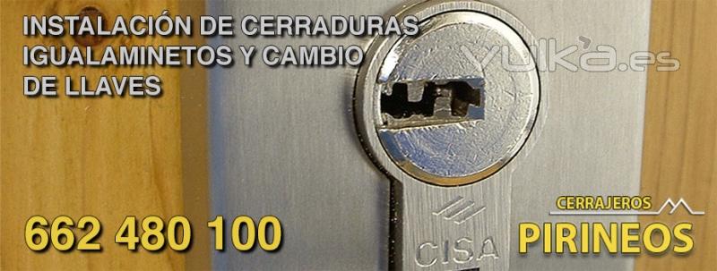 Cerrajeros en Huesca | Cambio de llaves y bombines