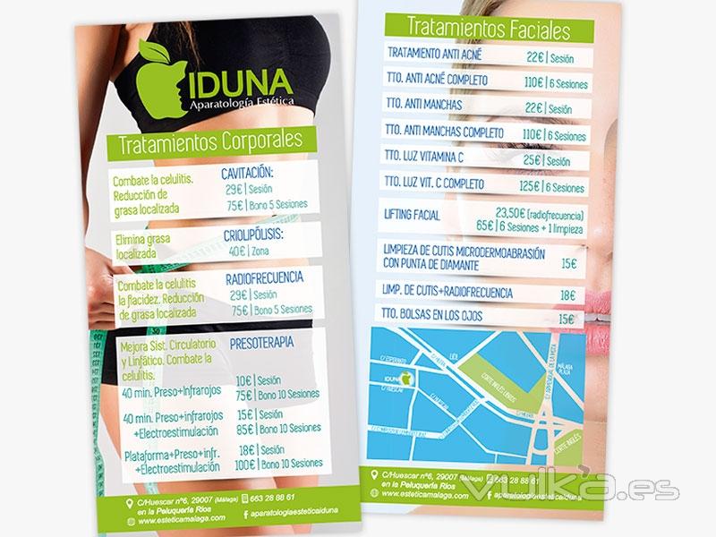 Flyer para Centro de Esttica en Mlaga