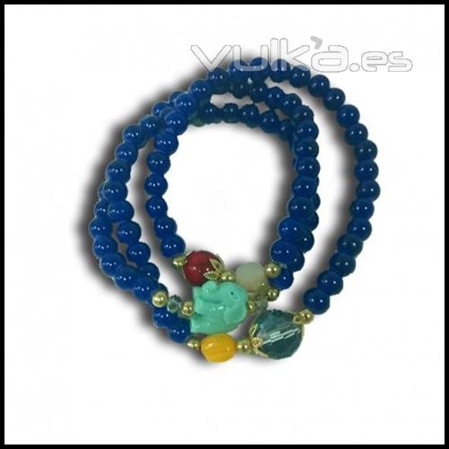 Pulsera Azul 3 Vueltas 