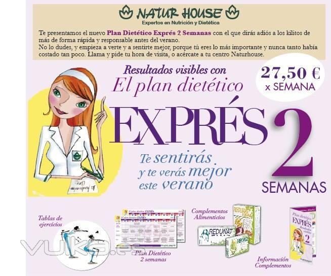 Vuelve a recuperar tu línea ¡¡PLAN EXPRES 2 semanas y elimina los kilitos de más por 27.50EUR/sem