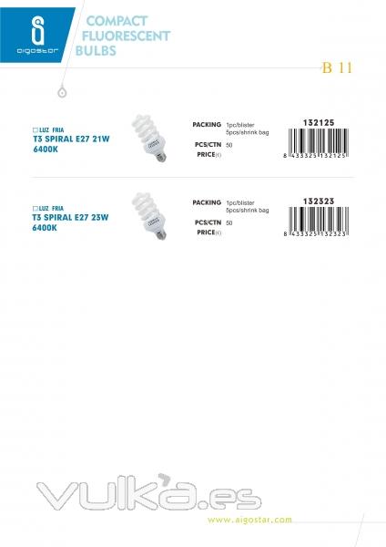 COMPACT FLUORESCENT BULBS B11