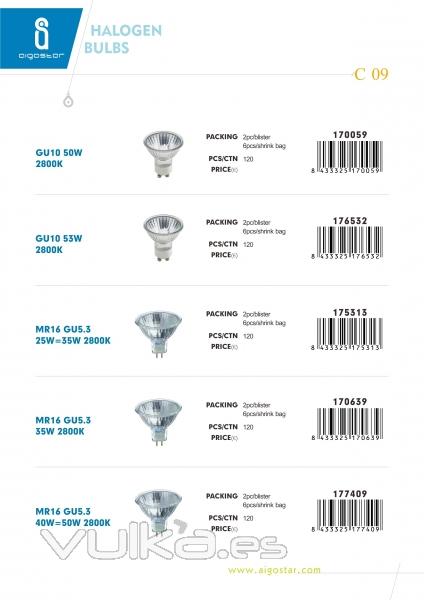 HALOGEN BULBS C9