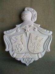 Escudo heraldico realizado con simil piedra