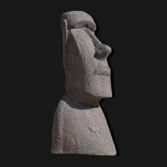 Escultura moai replicas de las figuras de la isla de pascua