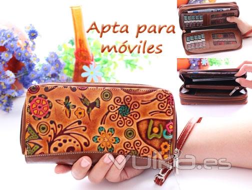 Carteras con cremalleras de piel aptas para llevar tu mvil