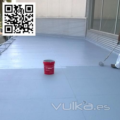 Impermeabilización de terraza con malla de fibra de vidrio