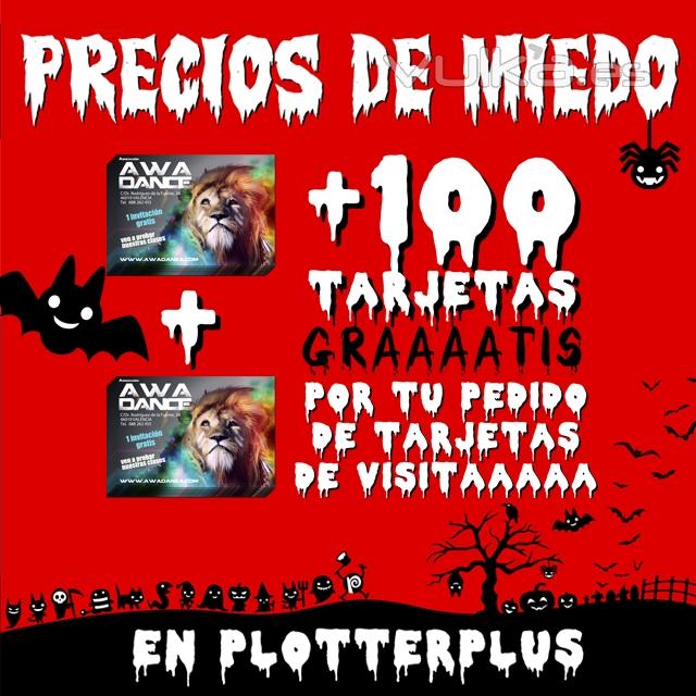 Presenta en tienda este terrorífico flyer impreso o virtual, y llévate 100 tarjetas adicionales