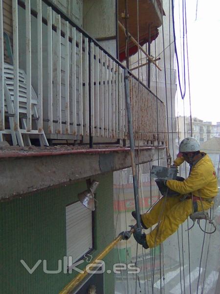 Reparacion de forjados balcones.