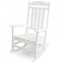 Casa bruno mecedora classic presidential, hdpe poly-madera, blanco