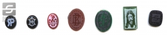 Grabado piedras semi-preciosas agata, onix, cornalita, crisopas
