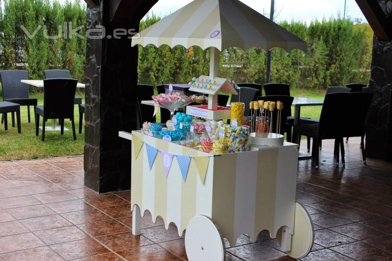 Candy cart para bodas, comuniones y cumples