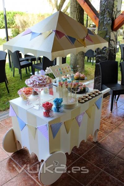 Carrito de chuches en bodas