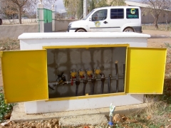 Caseta para riego concolector de acero para contadores, hidrantes, armario contadores,