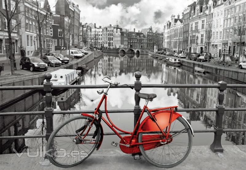 Puzzle Educa de 1000 Piezas Amsterdam, La Bicicleta