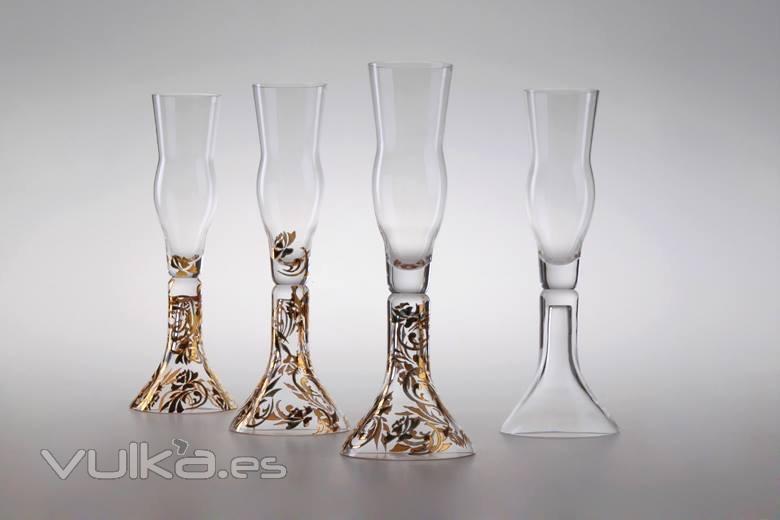 Vasos de chupito, diseado por Jitka Kolbe