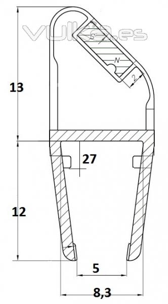 Goma iman 45 cristal 6/8 mm