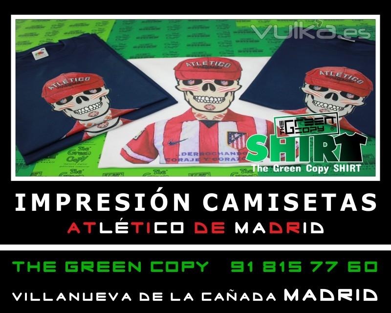 Serigrafia de Camisetas Atltico de Madrid | The Green Copy Shirt Villanueva de la Caada MADRID