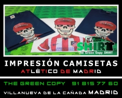 Serigrafia de camisetas atltico de madrid | the green copy shirt villanueva de la caada madrid