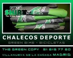 Serigrafia de chalecos bicis bike | the green copy serigrafia villanueva de la canada madrid