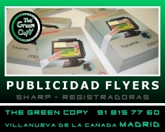 Impresin publicidad de flyers | the green copy imprenta villanueva de la caada madrid