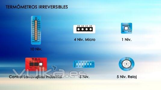 Indicadores de temperatura adhesivos irreversibles