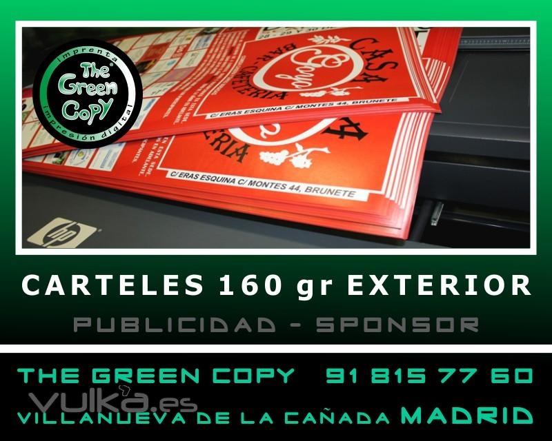 Impresión de Carteles Exterior Publicidad | The Green Copy Cartelería Villanueva de la Cañada MADRID